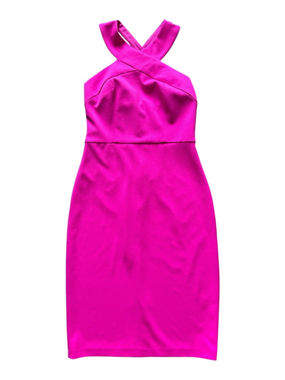 CeCe Hot Pink  Cross-Back Sheath Dress